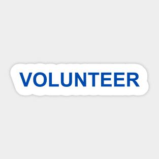 Volunteer - Blue Sticker